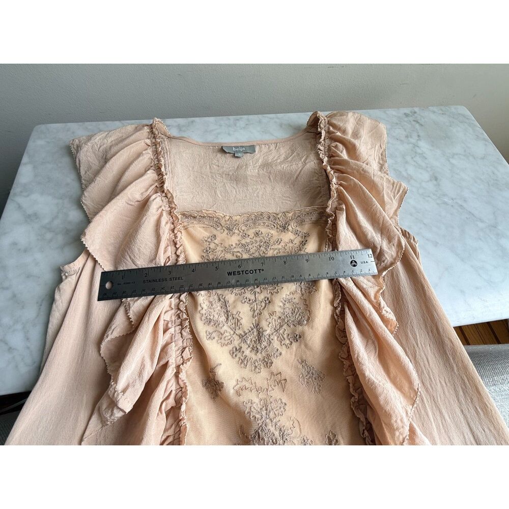 Ethereal Silk & lace embellished mini dress - S - Picture 5 of 6